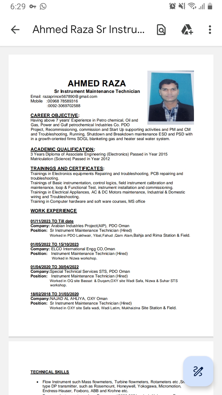 Mr. Ahmad raza Ahmad raza